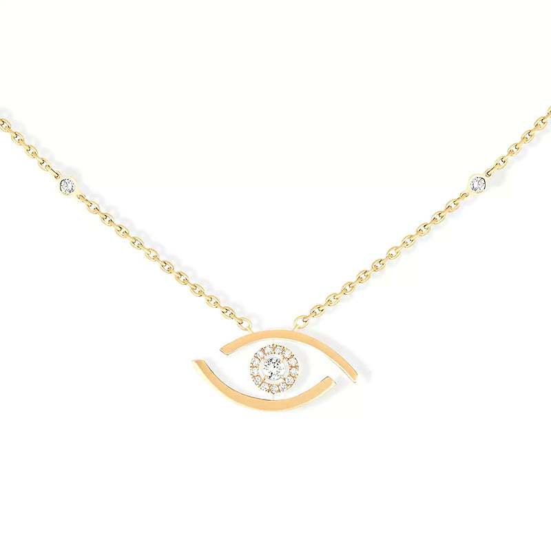 Messika Lucky Eye Yellow Gold Diamond Necklace