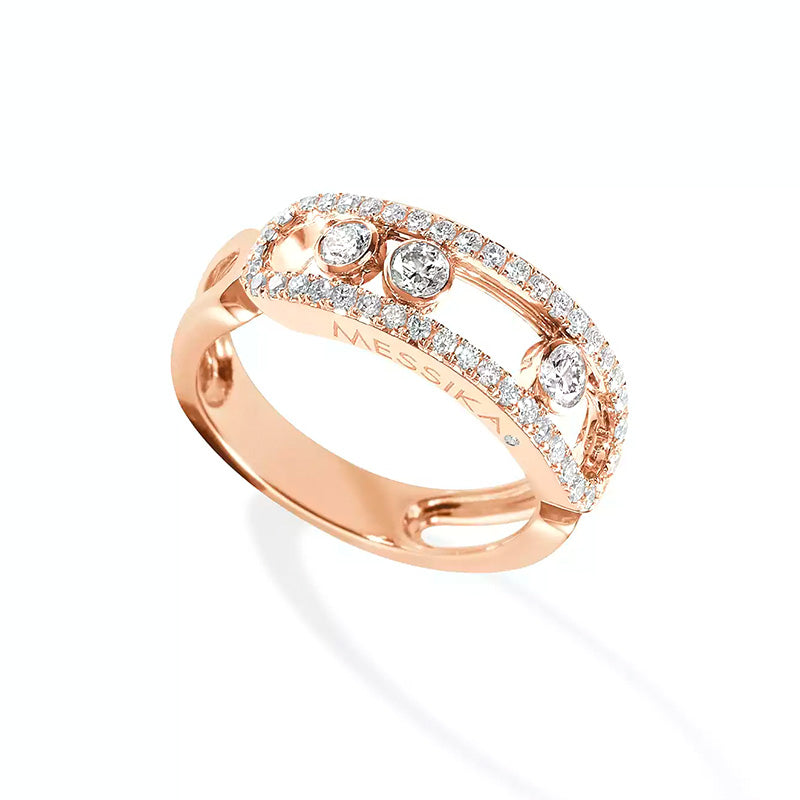 Messika Move Classic Pavé Rose Gold Ring