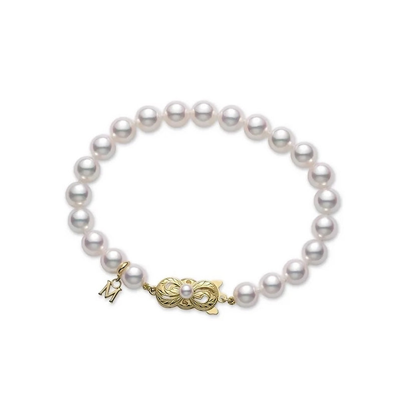 Mikimoto Yellow Gold 6.5-7mm Akoya Bracelet