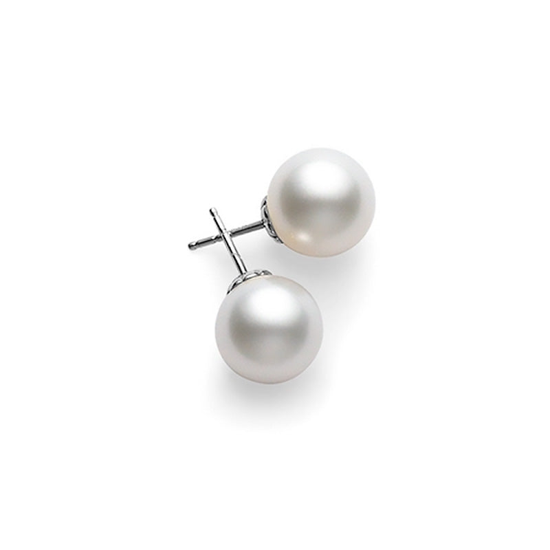 Mikimoto White Gold 10mm South Sea Pearl Earrings