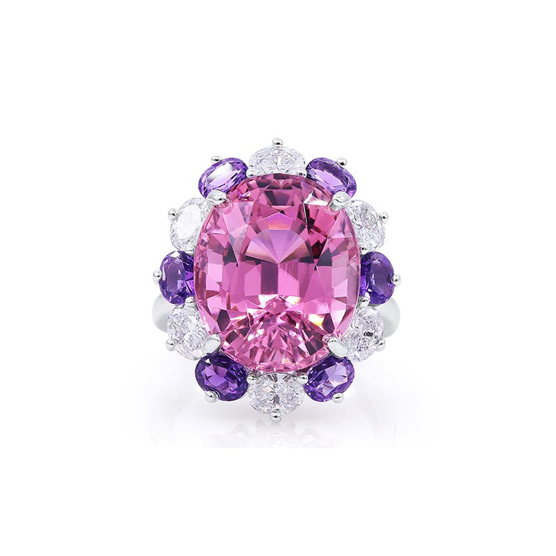 Oscar Heyman Platinum Pink Tourmaline Ring