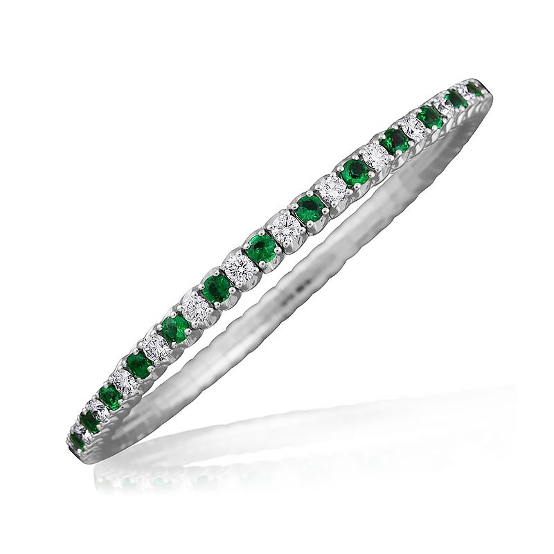 Picchiotti Xpandable ™ White Gold For The Love of Colour Emerald & Diamond Bracelet