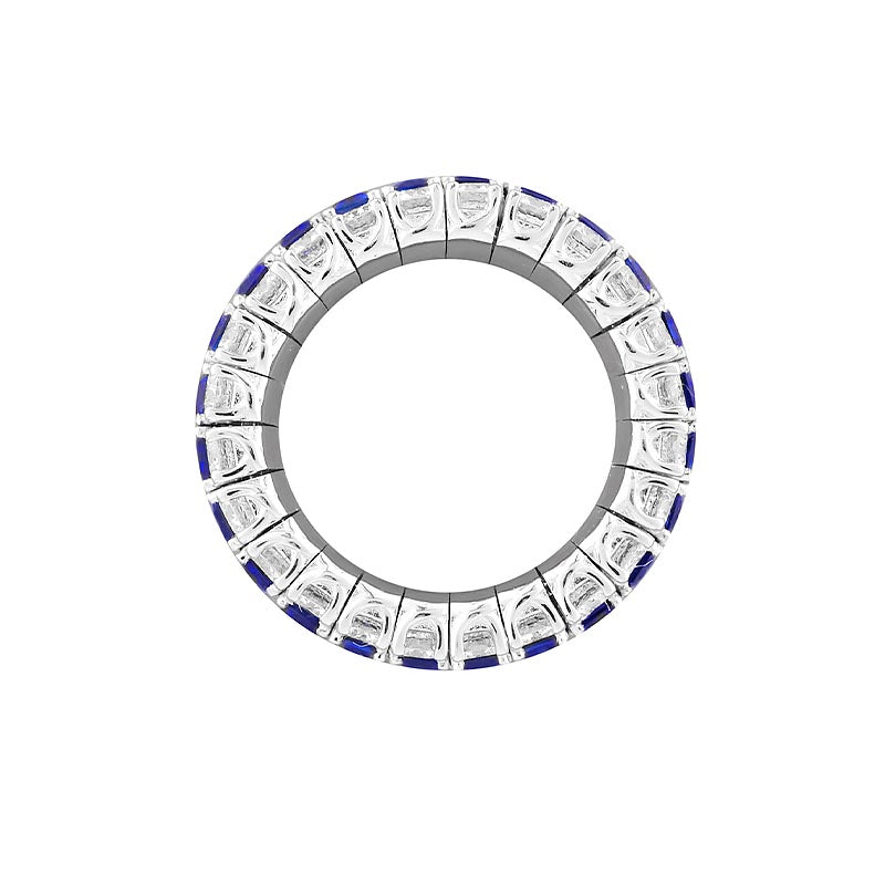 Picchiotti Xpandable ™ White Gold For the Love of Colour 11mm Blue Sapphire & Diamond Ring