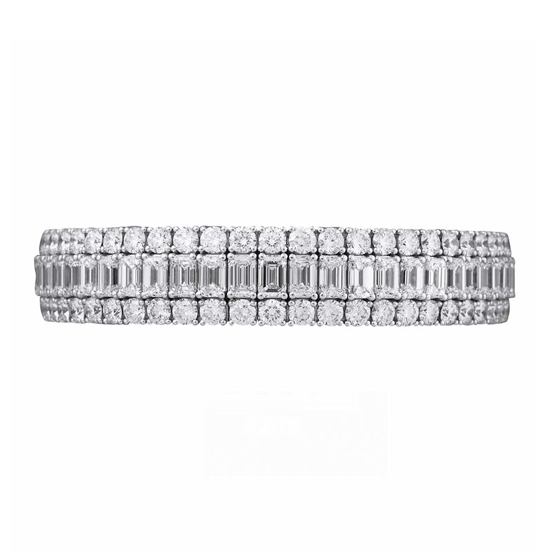 Picchiotti Xpandable ™ White Gold Emerald Cut Lover Diamond Bracelet