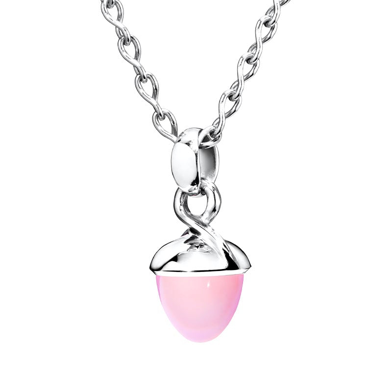 Tamara Comolli Mikado Bouquet Pink Chalcedony White Gold Pendant