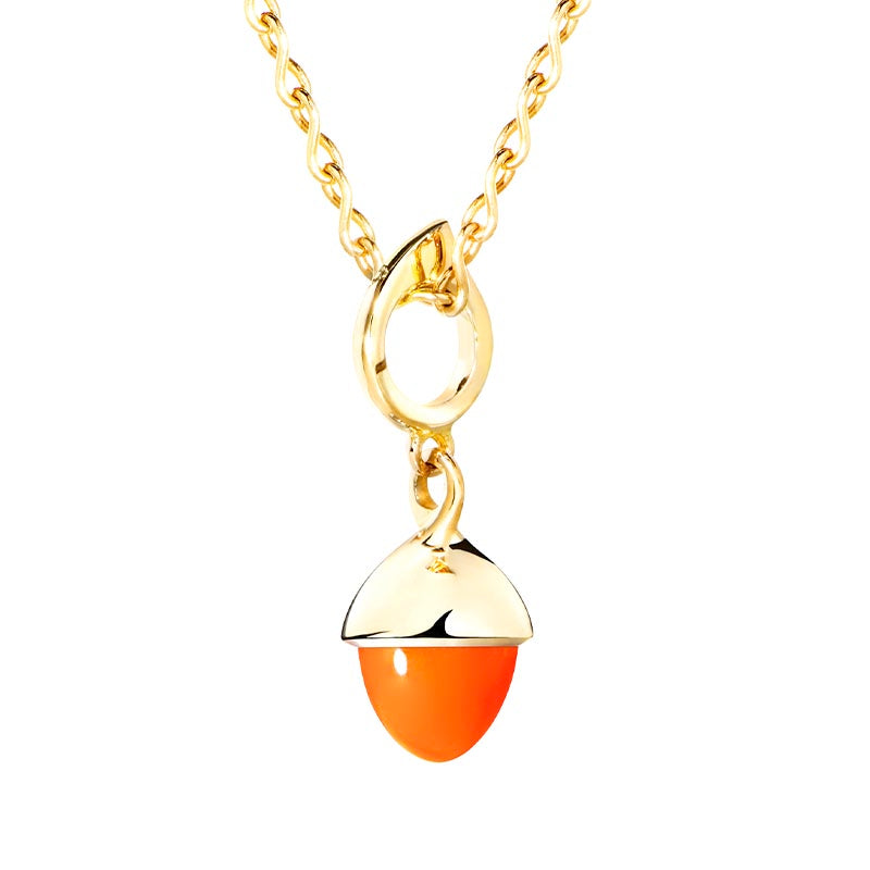 Tamara Comolli Mikado Flamenco Carnelian Yellow Gold Pendant