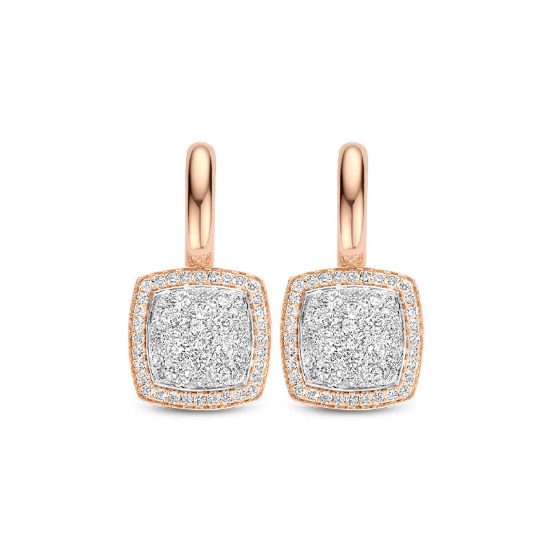 Tirisi Milano Exclusive Rose Gold Diamond Drop Earrings