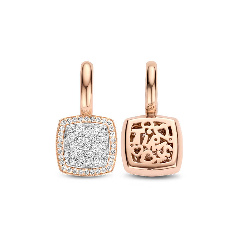 Tirisi Milano Exclusive Rose Gold Diamond Drop Earrings
