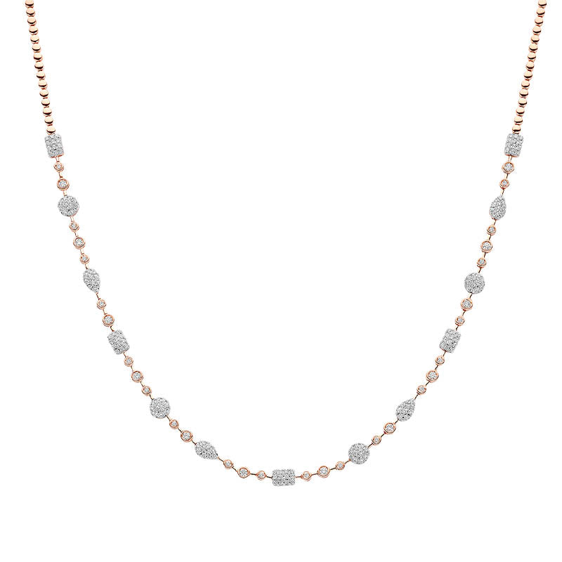 Tirisi Venice Exclusive Rose Gold Diamond Station Necklace