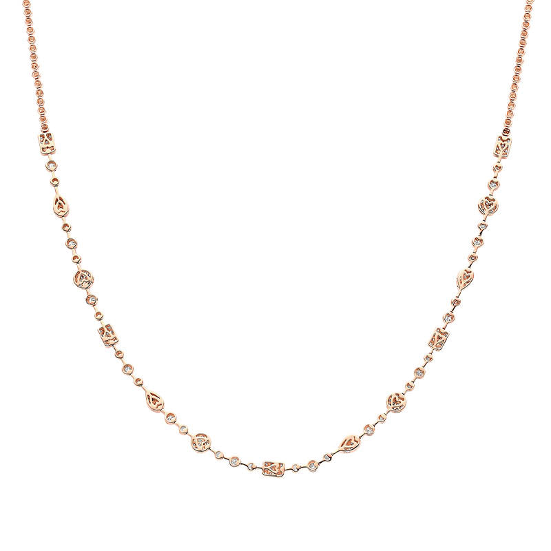 Tirisi Venice Exclusive Rose Gold Diamond Station Necklace