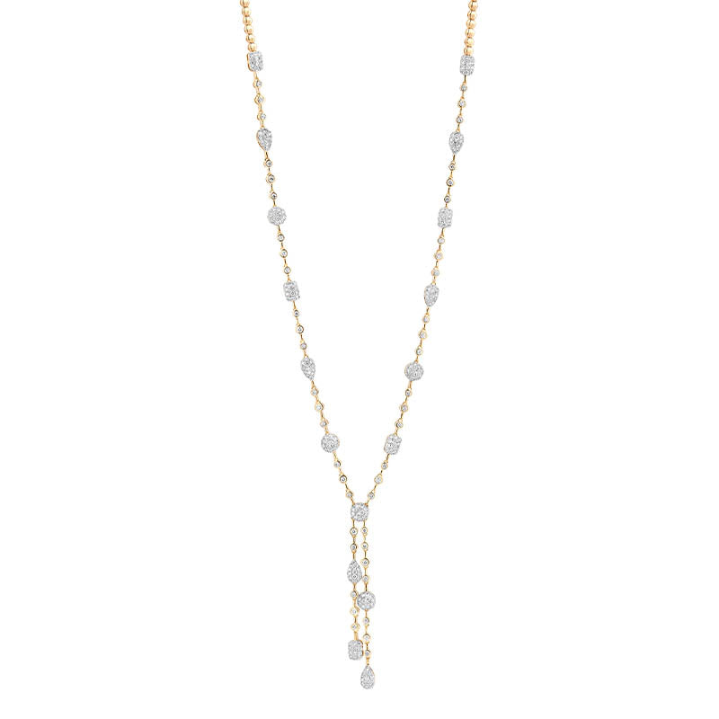 Tirisi Venice Exclusive Yellow Gold Diamond Drop Necklace