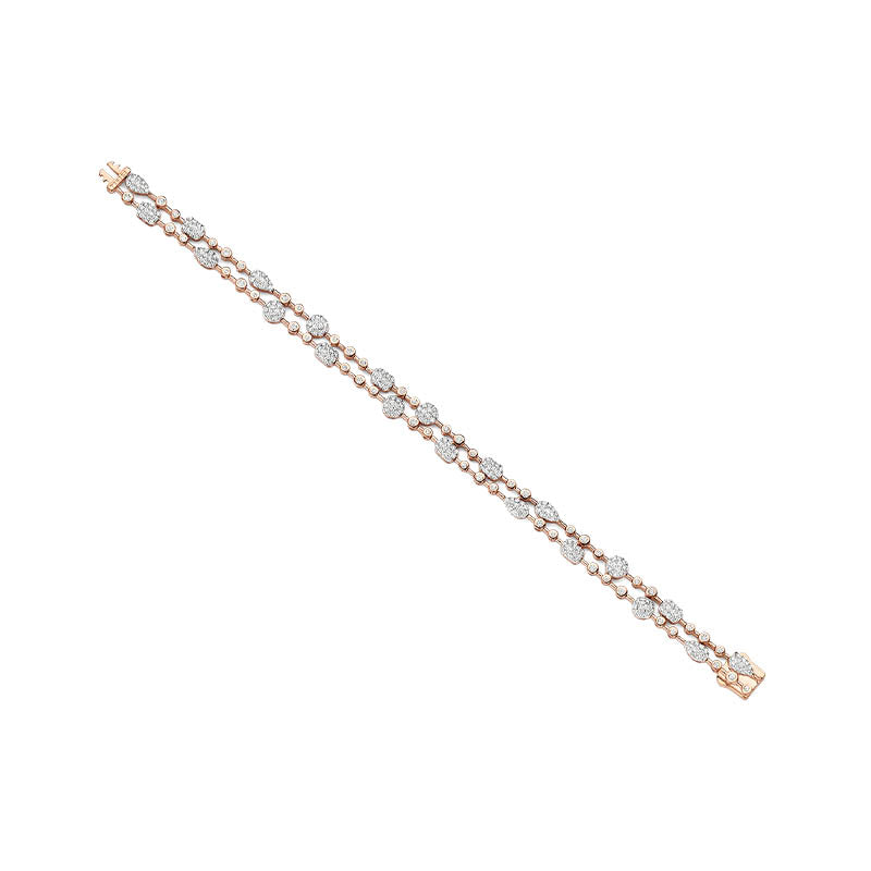Tirisi Venice Exclusive Rose Gold Double Layer Diamond Bracelet