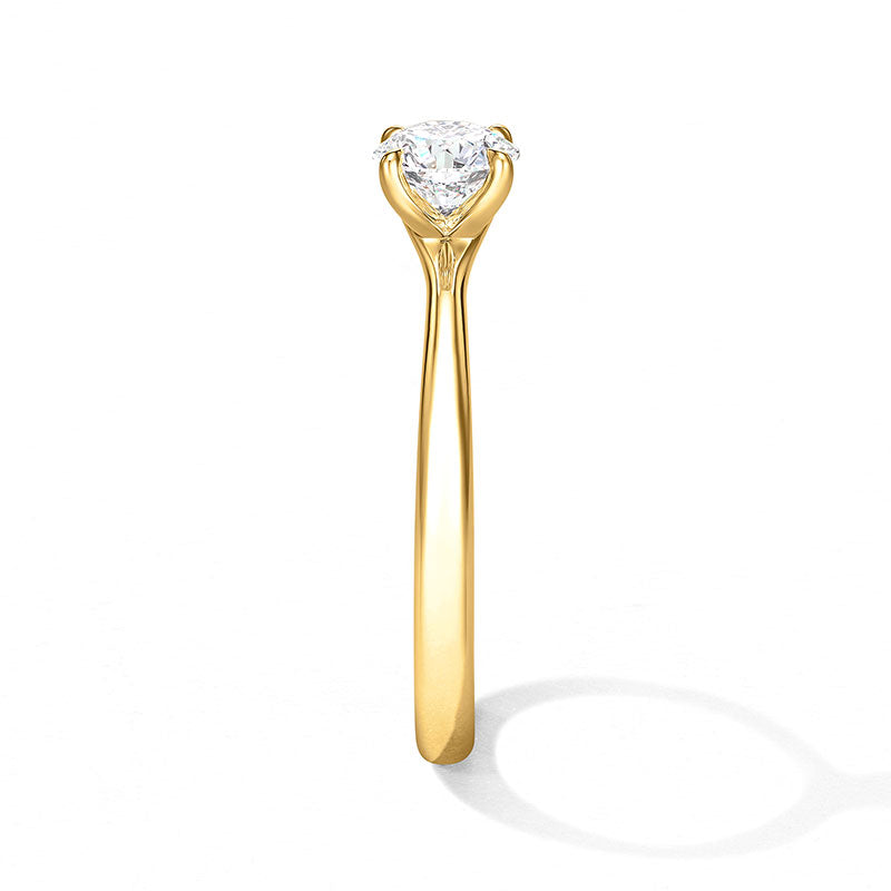 Hearts on Fire Vela 4-Prong Yellow Gold Engagement Ring