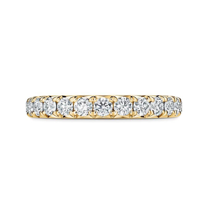 Hearts on Fire Vela Yellow Gold French Pavé Diamond Band