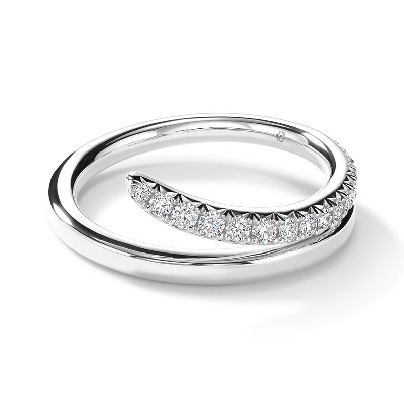 Hearts on Fire Vela White Gold French Cut Pavé Diamond Ring
