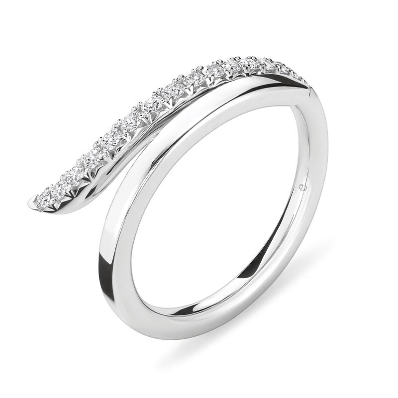 Hearts on Fire Vela White Gold French Cut Pavé Diamond Ring