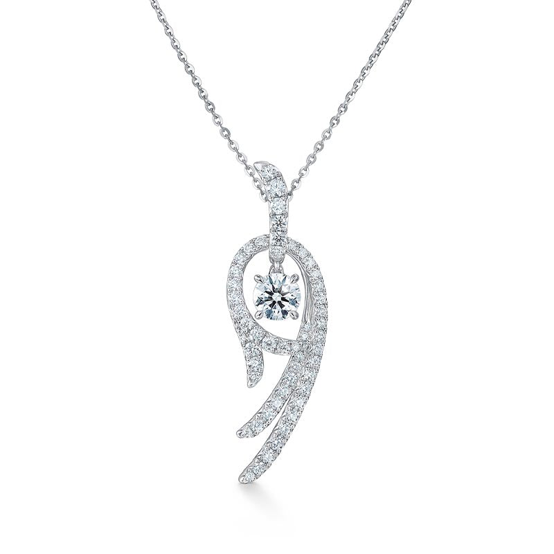 Hearts on Fire Vela White Gold Twist Pendant