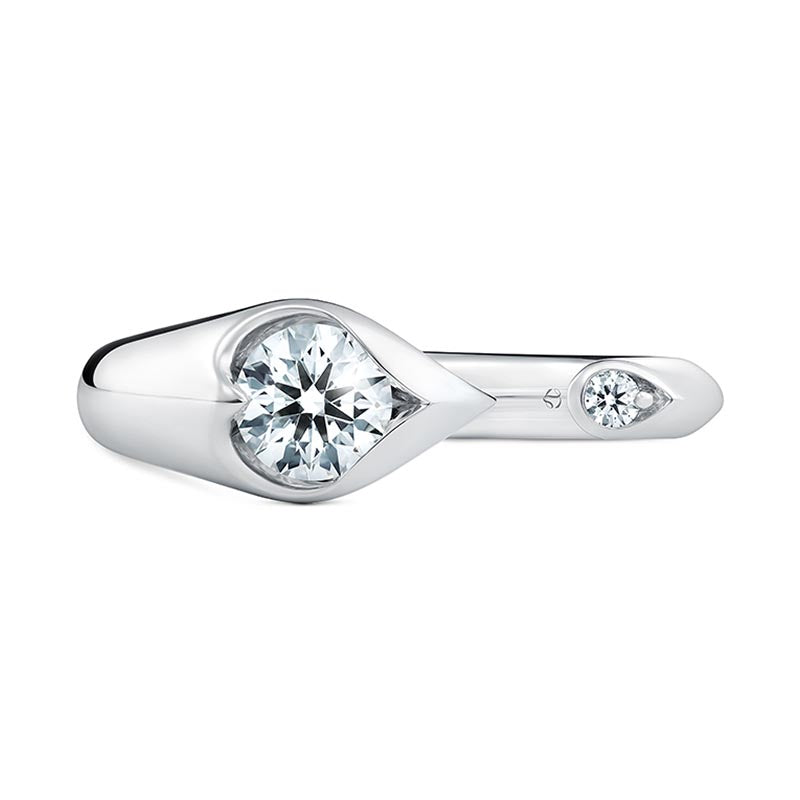 Hearts on Fire LU White Gold Open Droplet Ring