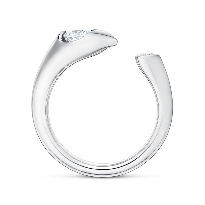 Hearts on Fire LU White Gold Open Droplet Ring