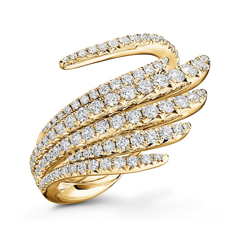 Hearts on Fire Vela Yellow Gold Diamond Cocktail Ring