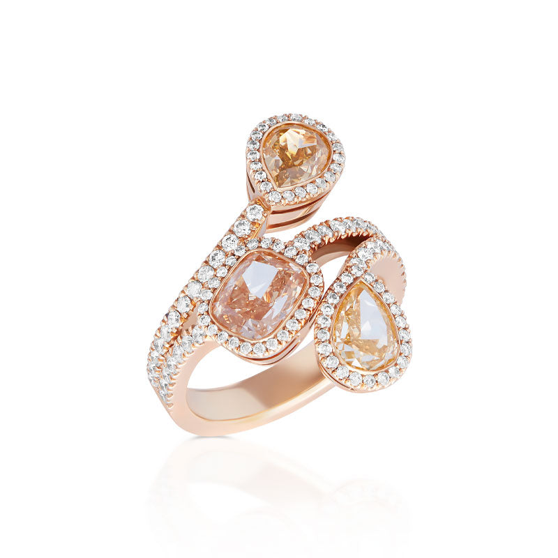 Hans D. Krieger Rose Gold Coloured Diamond Wrap Ring_311.1019.07.9