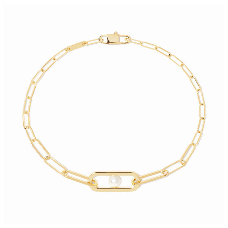 dihn van Maillon Yellow Gold Pearl Bracelet