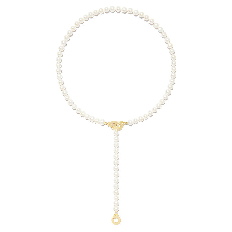 dinh van 3 Menottes Pearl Necklace