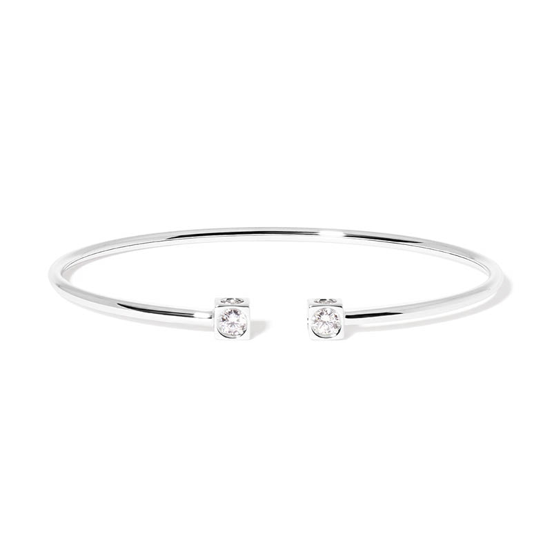 dinh van Le Cube White Gold Medium Diamant Bangle