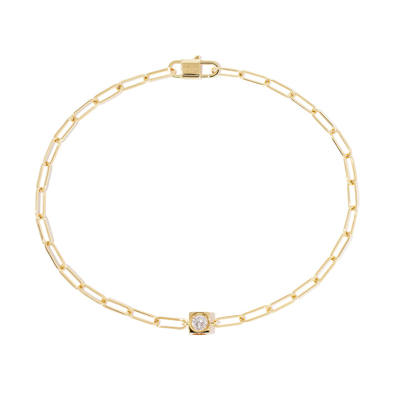 dinh van Le Cube Yellow Gold 0.07ct Diamond Bracelet