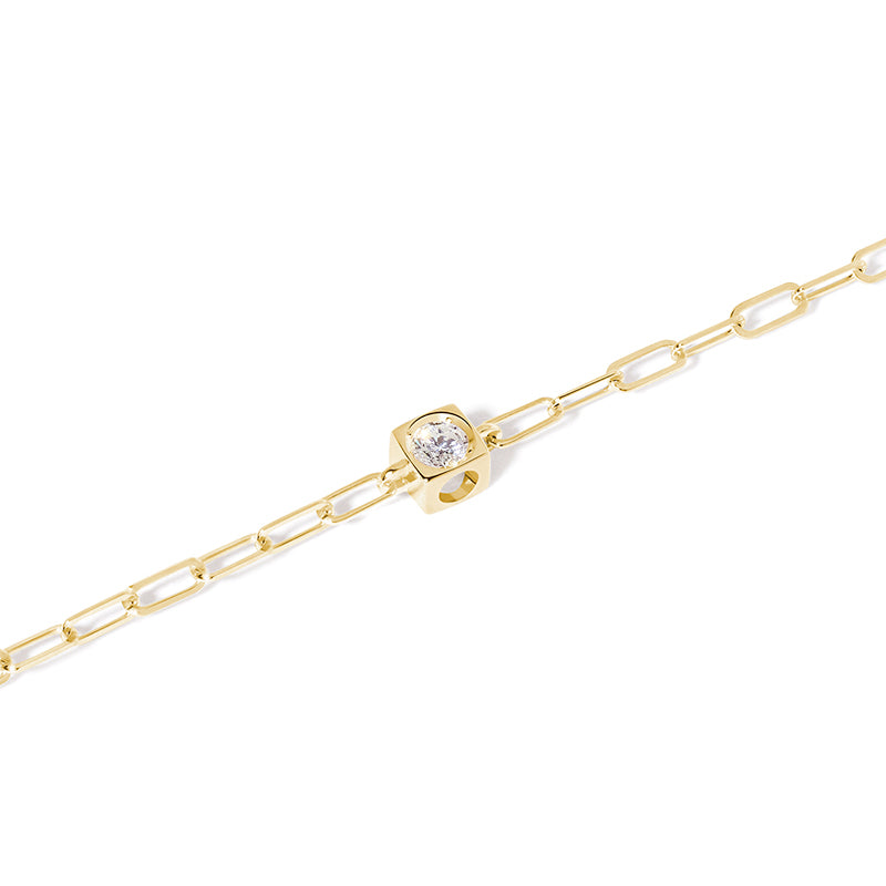 dinh van Le Cube Yellow Gold 0.07ct Diamond Bracelet