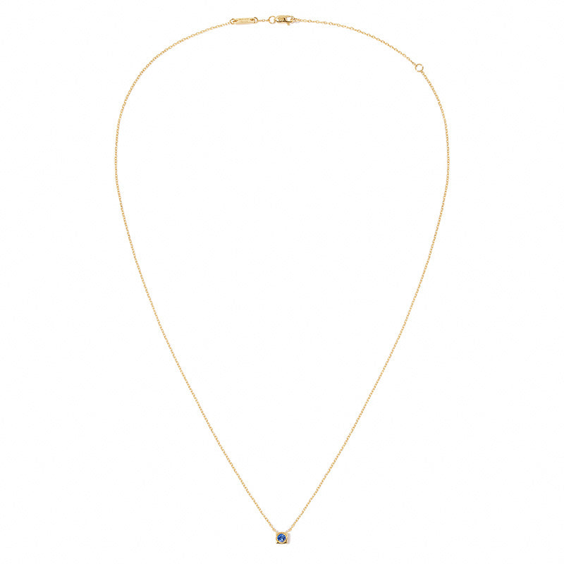dinh van Le Cube Yellow Gold Blue Sapphire Pendant