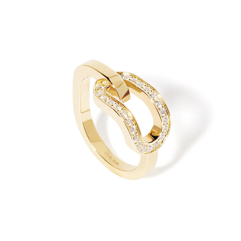 dinh van Maillon Yellow Gold & Diamond Large Ring
