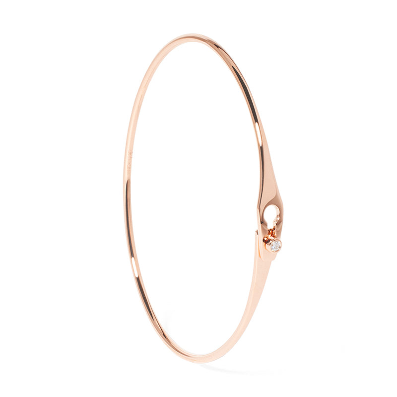 dinh van Serrure Jonc Rose Gold Diamond Bangle