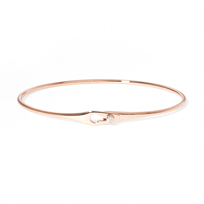 dinh van Serrure Jonc Rose Gold Diamond Bangle