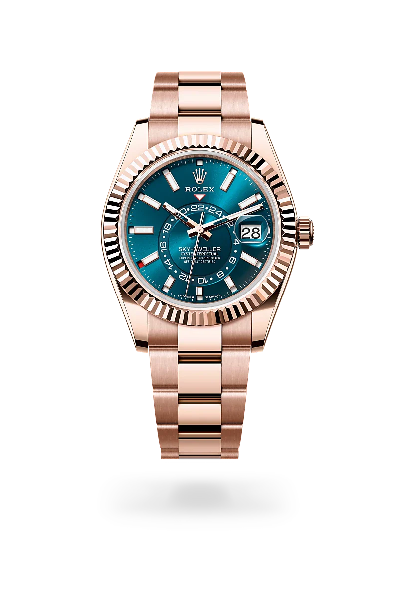 Rolex Sky Dweller in 18 ct Everose gold M336935 0001 Knar Jewellery