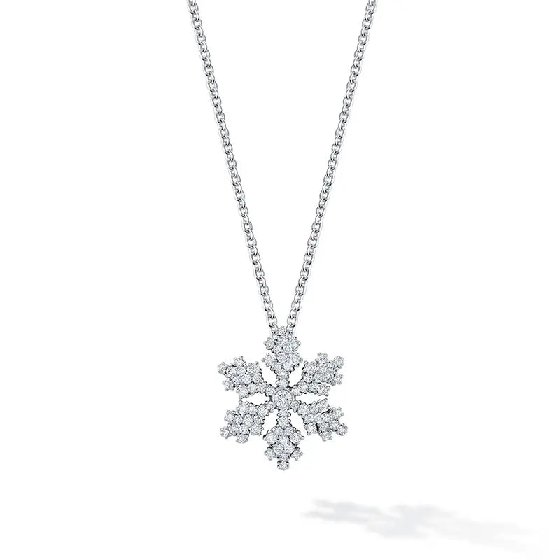 Birks Snowflake White Gold Diamond Pendant