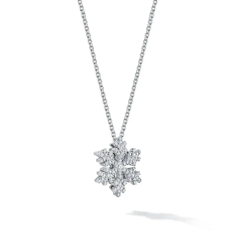 Birks Snowflake White Gold Diamond Pendant