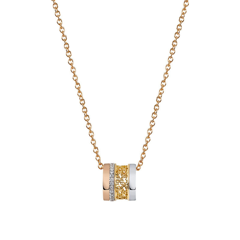 Birks Dare to Dream Tri-Gold Diamond Pendant