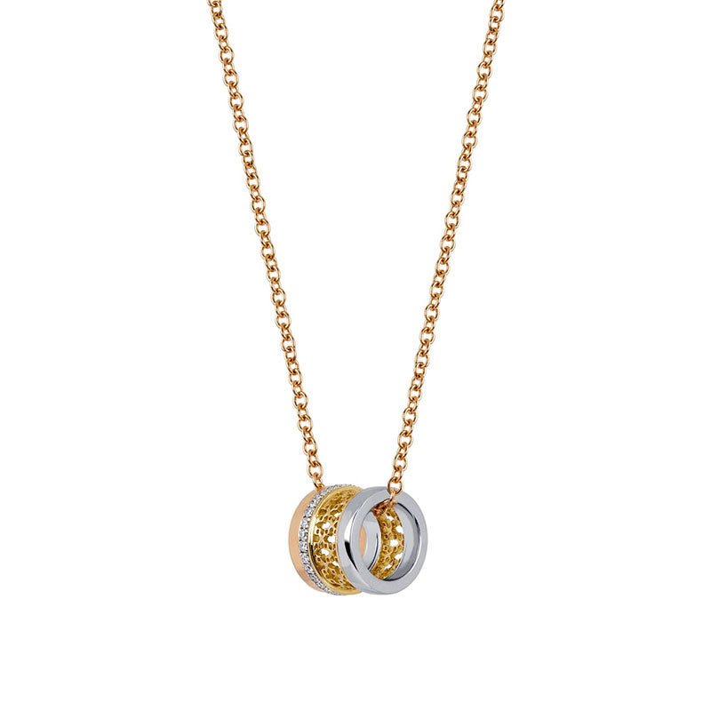 Birks Dare to Dream Tri-Gold Diamond Pendant