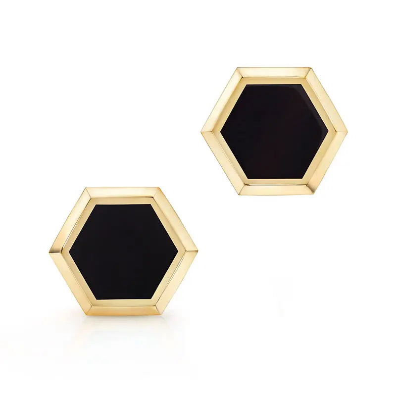 Birks Bee Chic Yellow Gold & Black Onyx Earrings