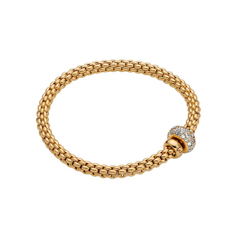 Fope Solo Yellow Gold & Diamond Bracelet