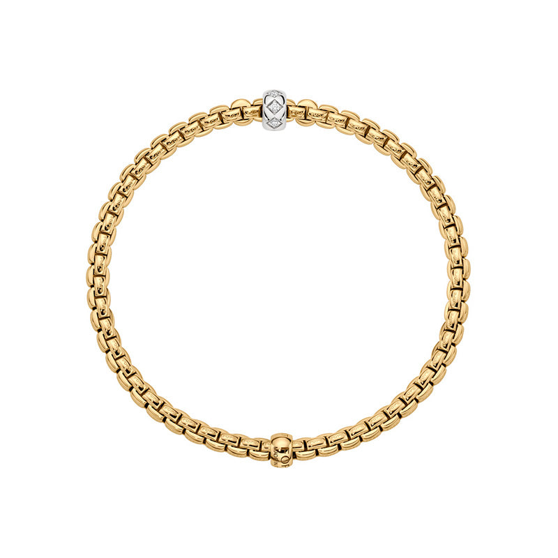 Fope Eka Yellow Gold & Diamond Bracelet