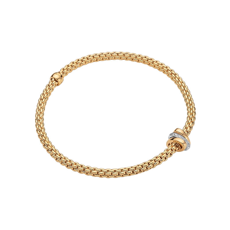 Fope Prima Yellow Gold & Diamond Bracelet