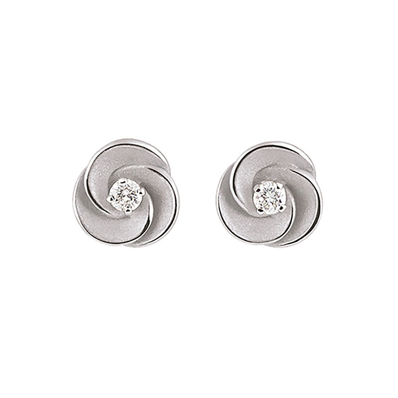 Annamaria Cammilli White Ice Desert Rose Diamond Earrings