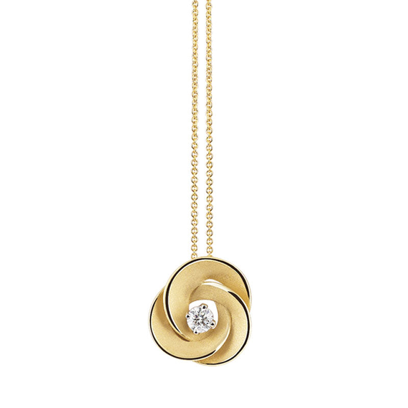 Annamaria Cammilli Yellow Sunrise Desert Rose Diamond Pendant