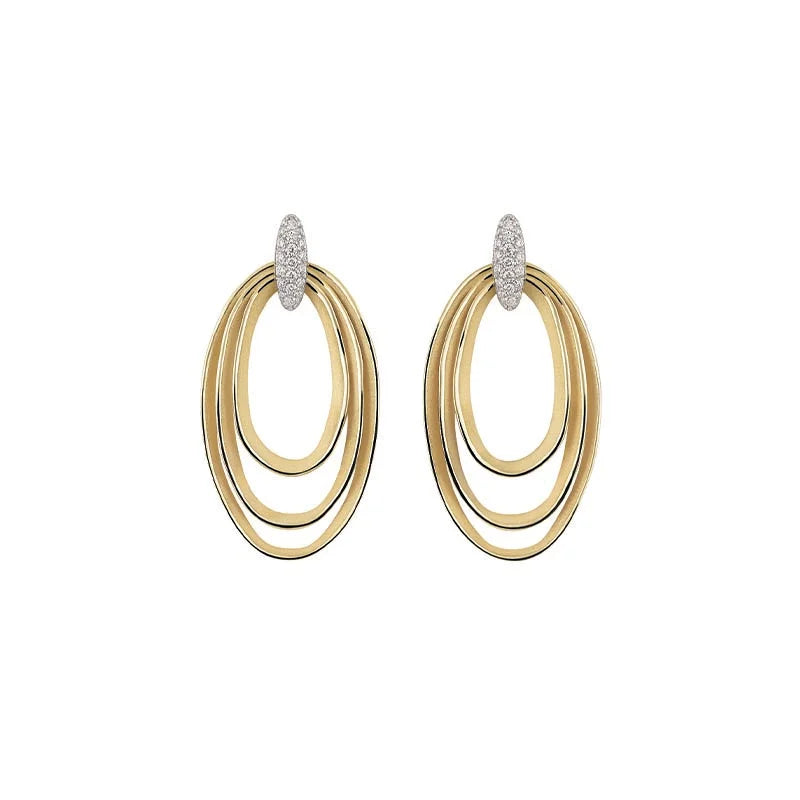 Annamaria Cammilli Yellow Sunrise Dune Chic Diamond Pavé Earrings