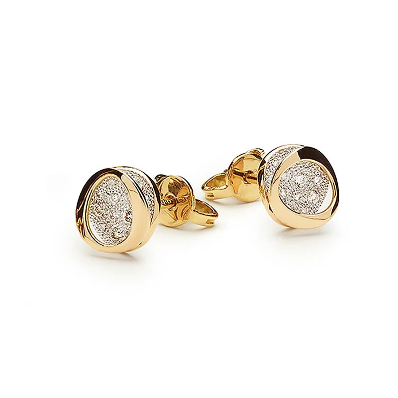 Antonini Yellow Gold Atolli Diamond Small Earrings