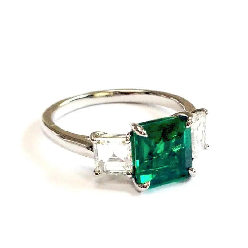 BCO00059 Bayco Emerald and Diamond Ring