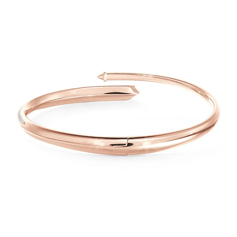 Forevermark Avaanti Rose Gold Pavé Bypass Diamond Bangle