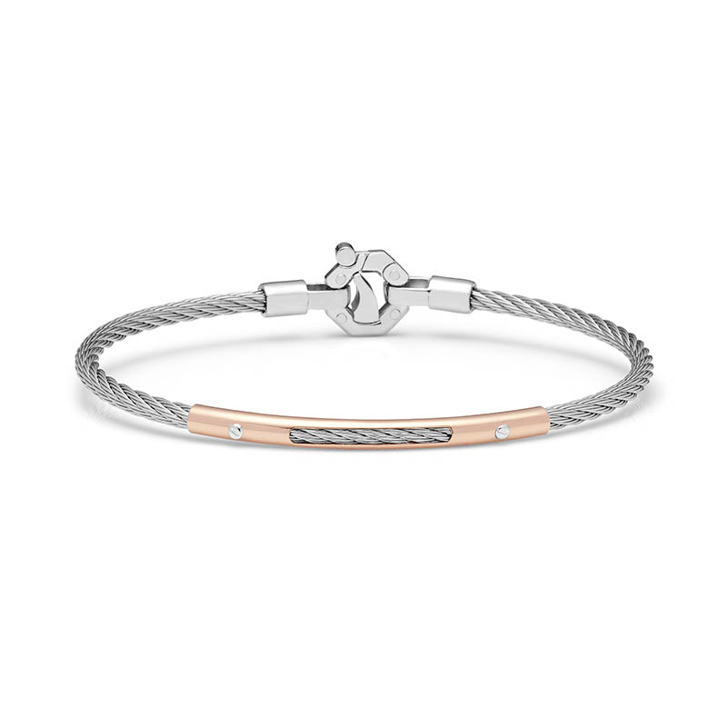 Barakà 316L Steel & Rose Gold Bracelet